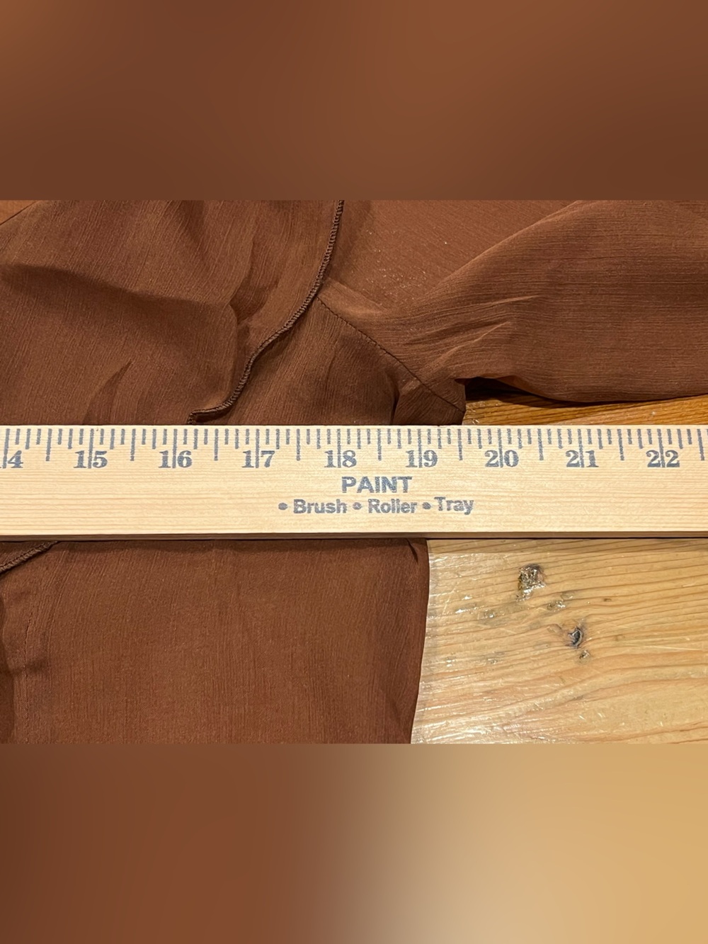 FREE PEOPLE Bali Tulula Chiffon V-Neck Blouse Top in Umber Earth NWT - Picture 7 of 11